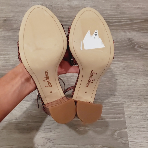 NEW Sam Edelman Yaro Cameo Pink Block Heel SandalS - Picture 7 of 8